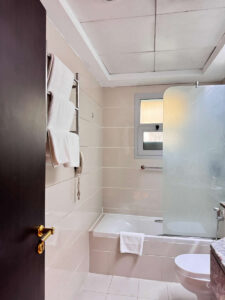 bathroom with false ceiling