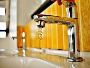 water coming out of a tap
